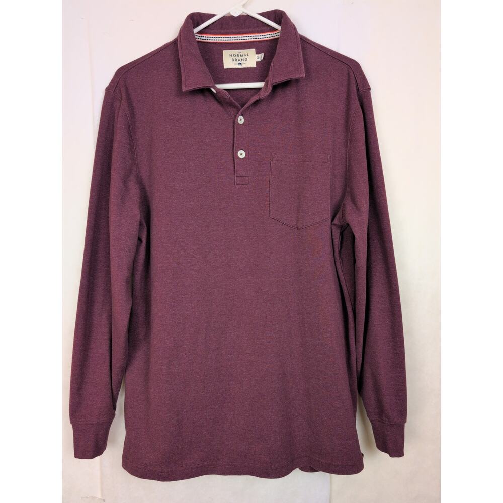 The Normal Brand maroon red henley Size Medium Normcore Classic Preppy Minimal